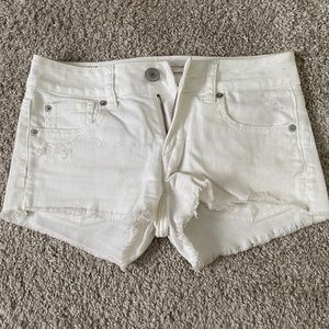 white jean shorts